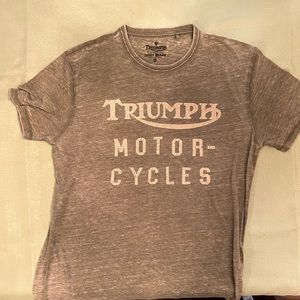 Vintage Worn Looking and Feeling Lucky Brand Triumph Motorcycle shirt
